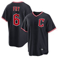 C.Guardians #6 David Fry Player Navy Home Game Hdoa Stitched Jerseys