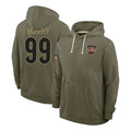 C.Bengals #99 Myles Murphy Player Olive Salute to Service Pullover Hoodies Limited Hdoa Stitched Jerseys
