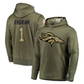 D.Broncos #1 Evan Engram Player Olive Salute to Service Pullover Hoodies Home Game Hdoa Stitched Jerseys