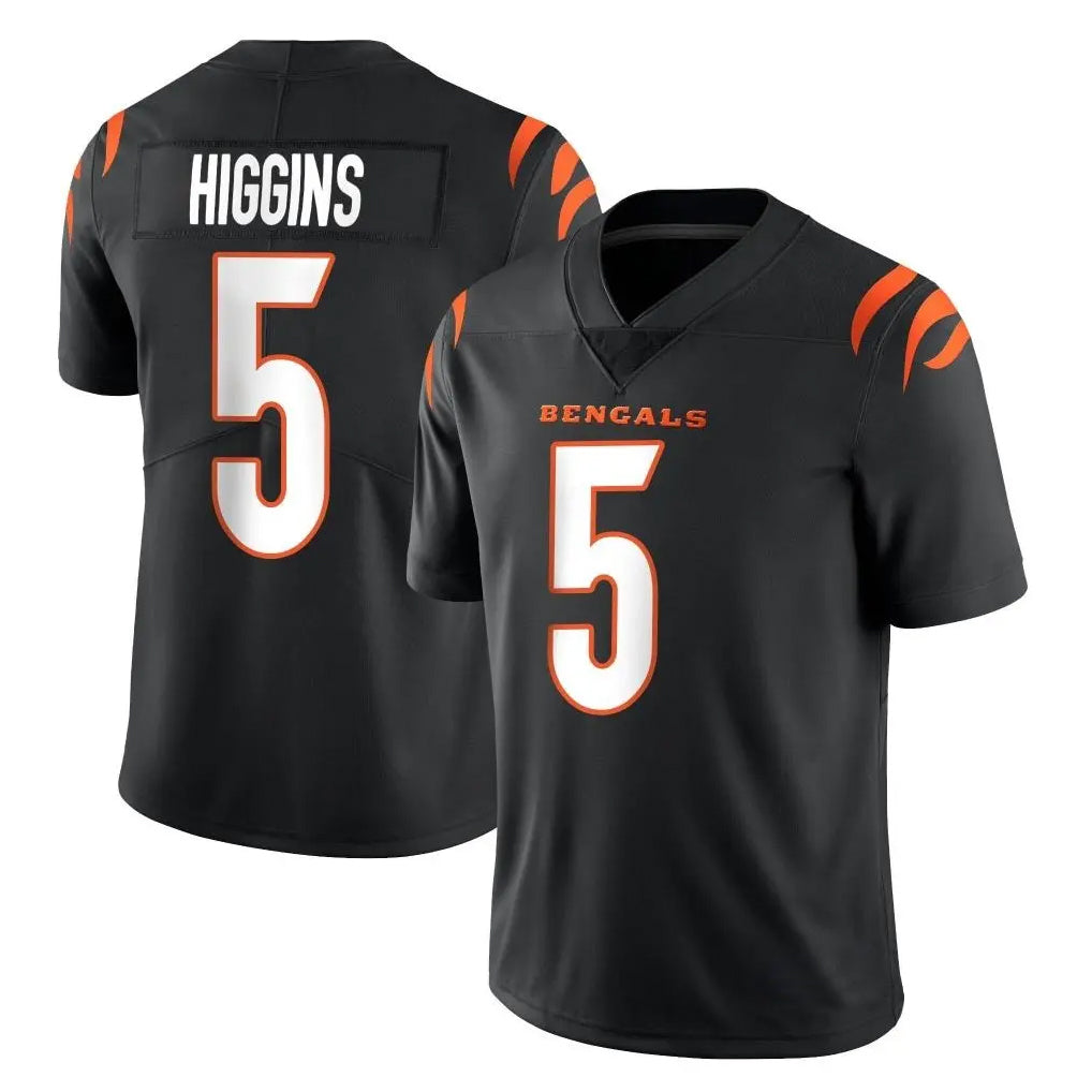 C.Bengals #5 Tee Higgins Player Black Vapor Untouchable Limited Home Game Hdoa Stitched Jerseys