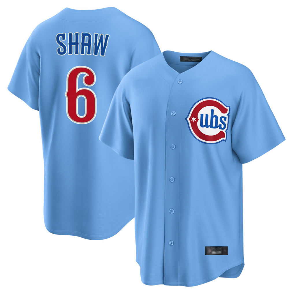 C.Cubs #6 Matt Shaw Player Light Blue Home Game Hdoa Stitched Jerseys