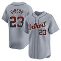 D.Tigers #23 Kirk Gibson Player Gray Home Limited Hdoa Stitched Jerseys