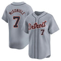 D.Tigers #7 Kevin McGonigle Player Gray Home Limited Hdoa Stitched Jerseys