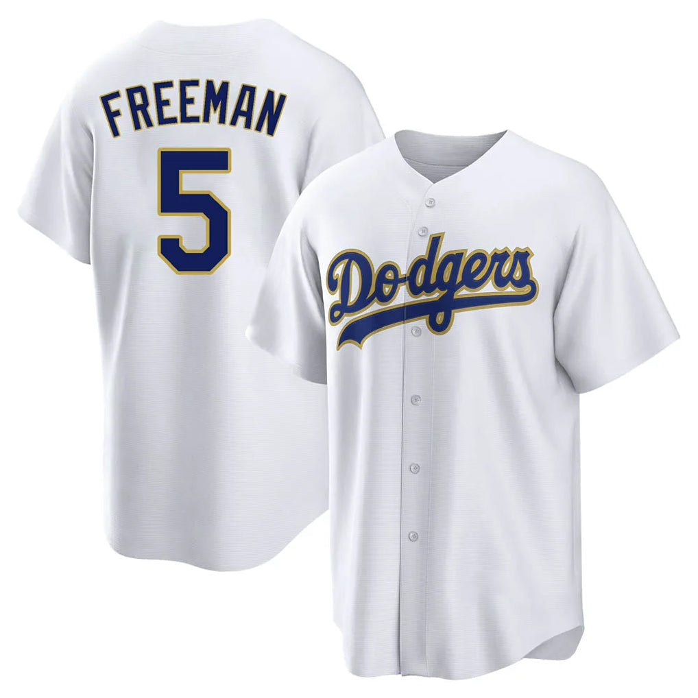 LA.Dodgers #5 Freddie Freeman Player Gold White 2026 Collection Stadium Game Hdoa Stitched Jerseys