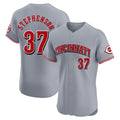 C.Reds #37 Tyler Stephenson Player Gray Limited Elite Home Hdoa Stitched Jerseys