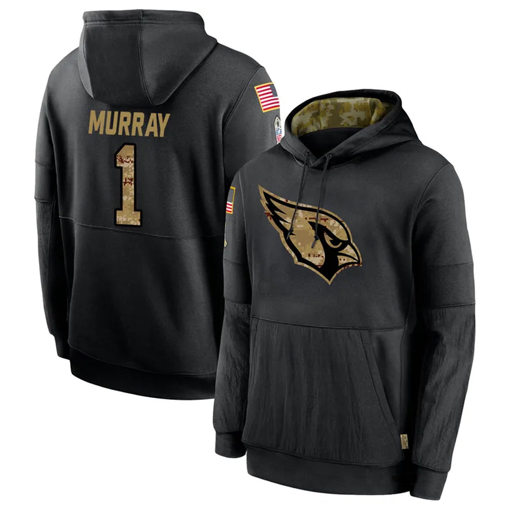 A.Cardinals #1 Kyler Murray Player Black Salute to Service Limited Hoodies Hdoa Stitched Jerseys