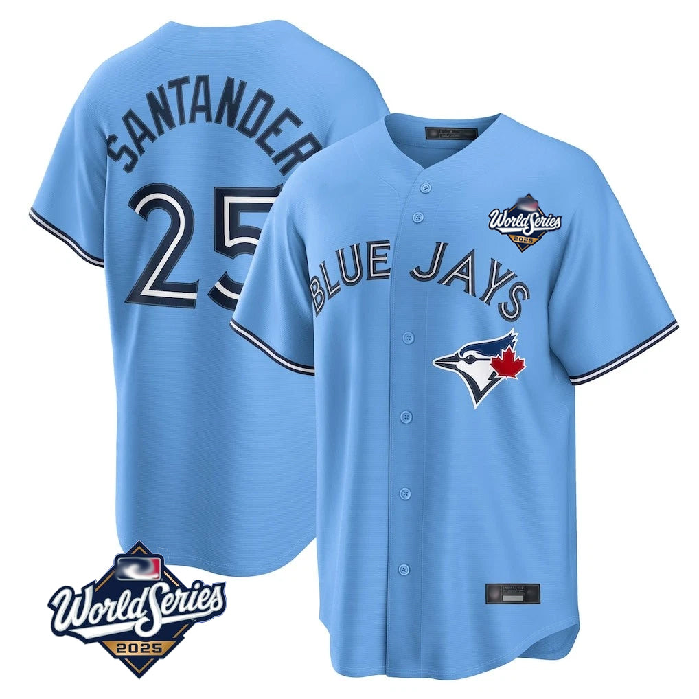 T.Blue Jays #25 Anthony Santander Player Blue 2025 World Series Home Limited Hdoa Stitched Jerseys