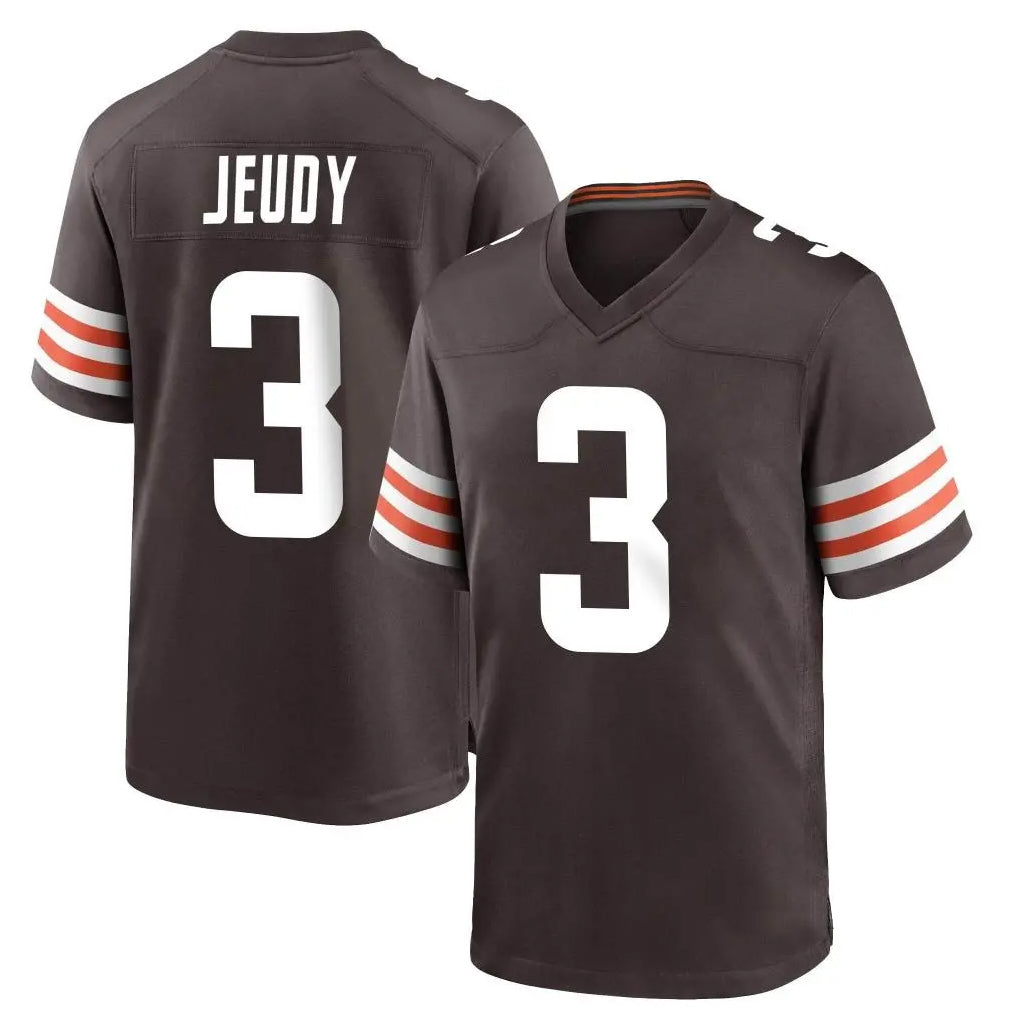 C.Browns #3 Jerry Jeudy Player Brown Home Game Hdoa Stitched Jerseys