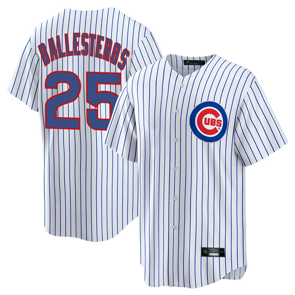 C.Cubs #25 Mois¨¦s Ballesteros Player White Game Home Hdoa Stitched Jerseys