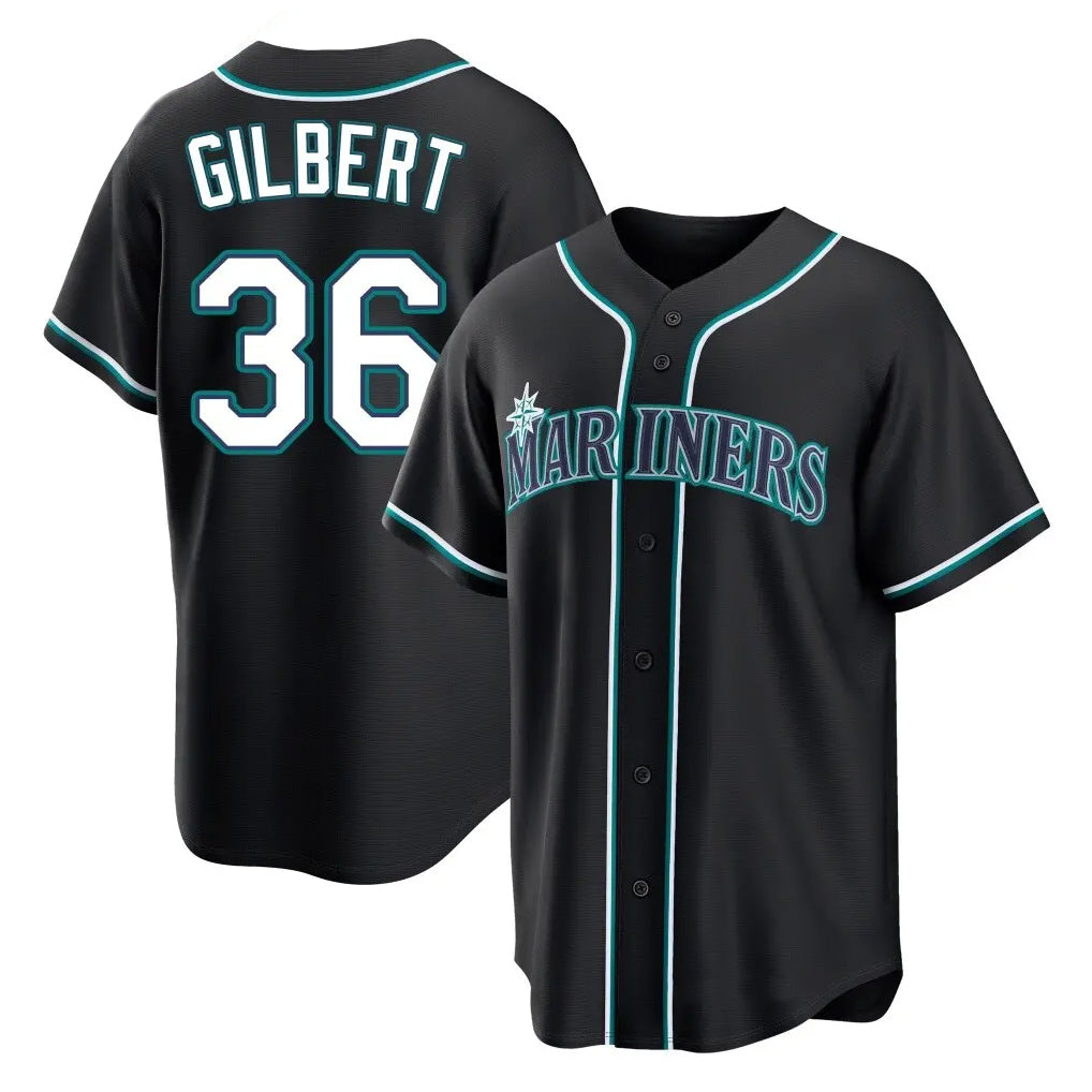 S.Mariners #36 Logan Gilbert Player Black Fashion Home Limited Hdoa Stitched Jerseys