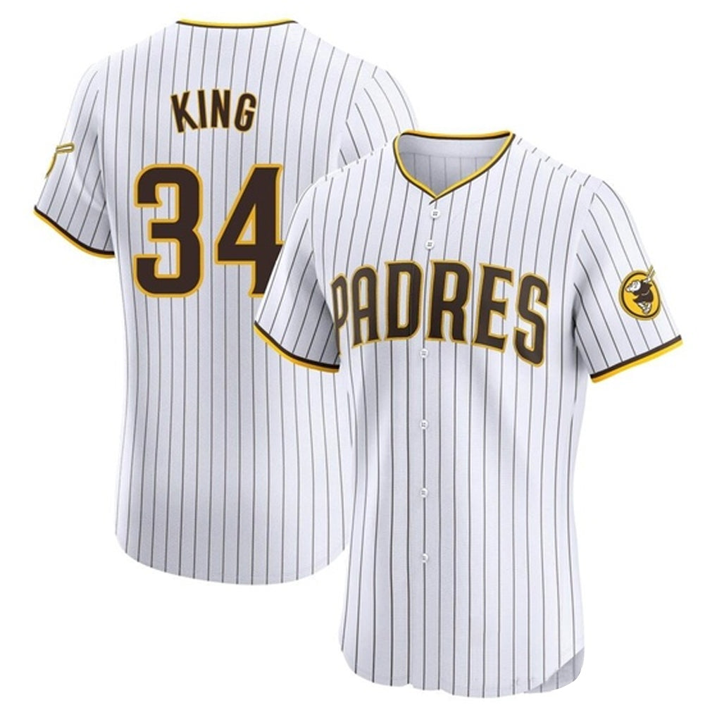 S.Diego Padres #34 Michael King Player White Home Limited Elite Hdoa Stitched Jerseys