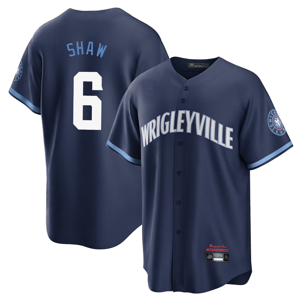 C.Cubs #6 Matt Shaw Player Navy City Connect Home Game Hdoa Stitched Jerseys