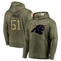 C.Panthers #51 Sam Mills Player Olive Salute to Service Hoodies Hdoa Stitched Jerseys