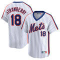 NY.Mets #18 Darryl Strawberry Player White Cooperstown Collection T-shirt Game Hdoa Stitched Jerseys