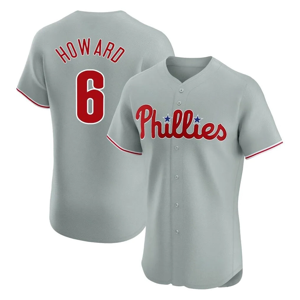 P.Phillies #6 Ryan Howard Player Gray Home Limited Elite Hdoa Stitched Jerseys
