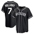 C.Rockies #7 Matt Holliday Player Black Fashion Out Home Game Hdoa Stitched Jerseys