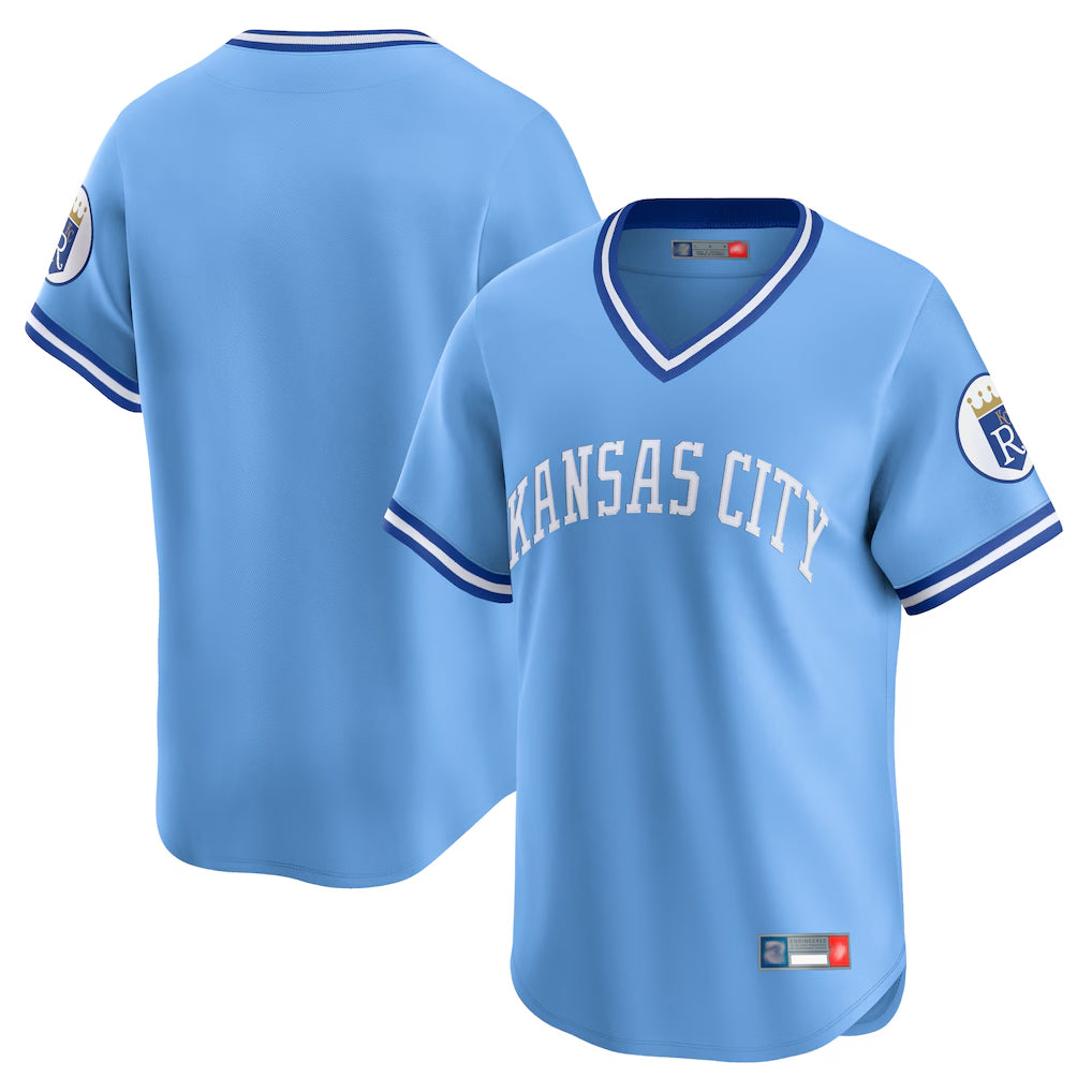 KC.Royals ## Royals Blank Player Light Blue Limited Throwback Cooperstown Collection T-shirt Hdoa Stitched Jerseys