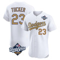 LA.Dodgers #23 Kyle Tucker Player Gold World Series Limited Elite Home Hdoa Stitched Jerseys