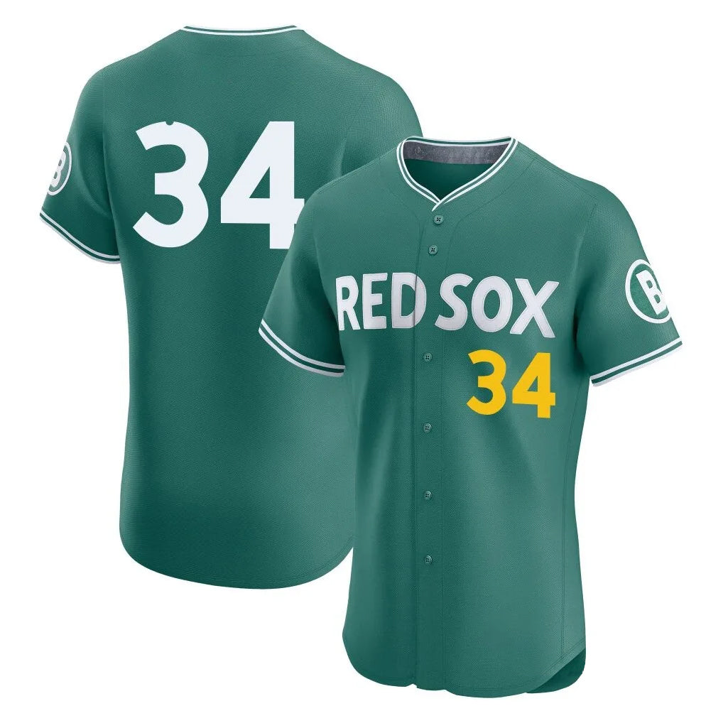 B.Red Sox #34 David Ortiz Player Green City Connect Limited Elite Home Game Hdoa Stitched Jerseys