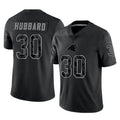 C.Panthers #30 Chuba Hubbard Player Black Limited Reflective Game Hdoa Stitched Jerseys
