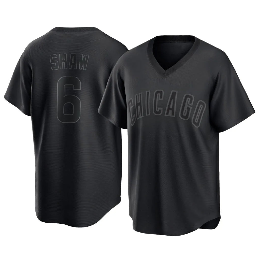 C.Cubs #6 Matt Shaw Player Black T-shirt Home Game Hdoa Stitched Jerseys
