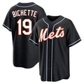 NY.Mets #19 Bo Bichette Player Black Fashion Out Game Hdoa Stitched Jerseys