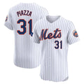 NY.Mets #31 Mike Piazza Player White Home Limited Elite Hdoa Stitched Jerseys