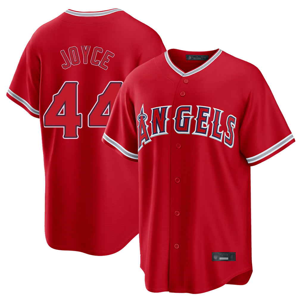 LA.Angels #44 Ben Joyce Player Red Home Game Hdoa Stitched Jerseys