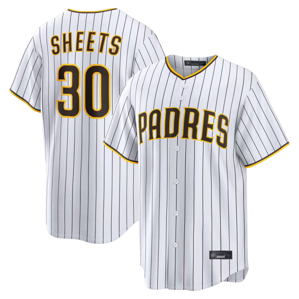 S.Diego Padres #30 Gavin Sheets Player White Home Limited Game Hdoa Stitched Jerseys