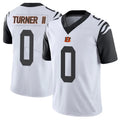 C.Bengals #0 DJ Turner II Player White Color Rush Vapor Untouchable Limted Home Game Hdoa Stitched Jerseys