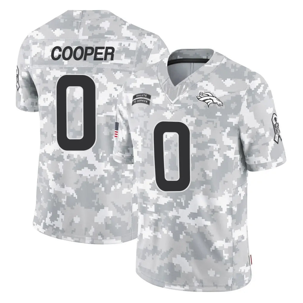 D.Broncos #0 Jonathon Cooper Player Arctic Camo Salute To Service Limited Hdoa Stitched Jerseys