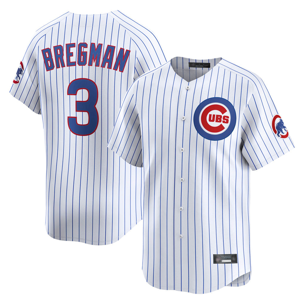 C.Cubs #3 Alex Bregman Player White Limited Home Game Hdoa Stitched Jerseys
