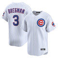 C.Cubs #3 Alex Bregman Player White Limited Home Game Hdoa Stitched Jerseys