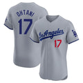 LA.Dodgers #17 Shohei Ohtani Player Gray Limited Elite Home Hdoa Stitched Jerseys