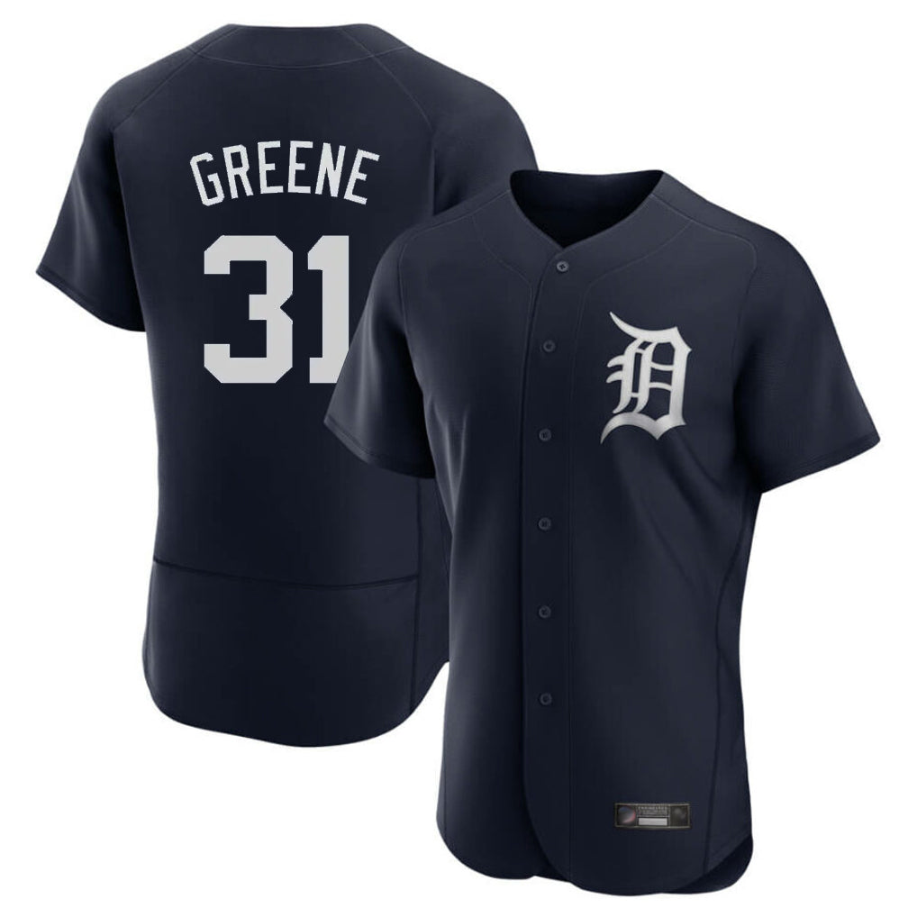 D.Tigers #31 Riley Greene Player Navy Limited Elite Home Hdoa Stitched Jerseys