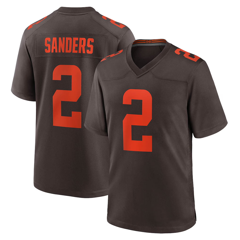 C.Browns #2 Shedeur Sanders Player Brown Alternate Home Game Hdoa Stitched Jerseys
