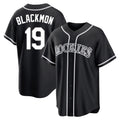 C.Rockies #19 Charlie Blackmon Player Black Fashion Out Home Game Hdoa Stitched Jerseys