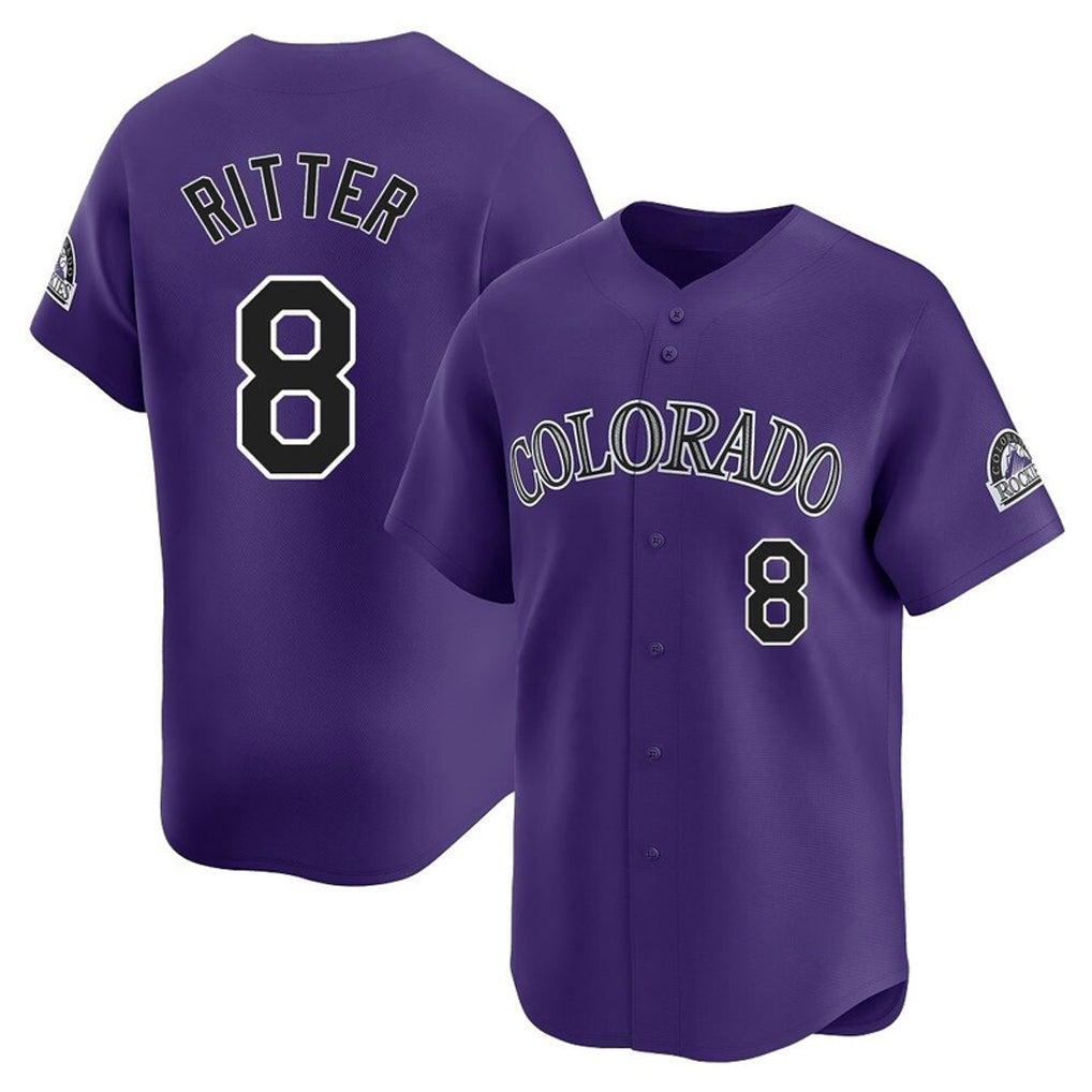 C.Rockies #8 Ryan Ritter Player Purple Limited Home Hdoa Stitched Jerseys