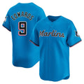 M.Marlins #9 Xavier Edwards Player Blue Home Limited Hdoa Stitched Jerseys