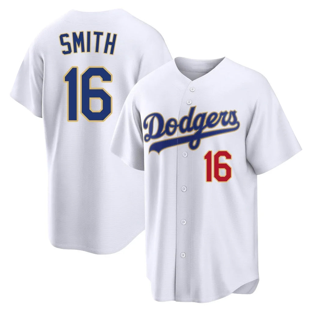LA.Dodgers #16 Will Smith Player Gold White 2026 Collection Stadium Limited Hdoa Stitched Jerseys