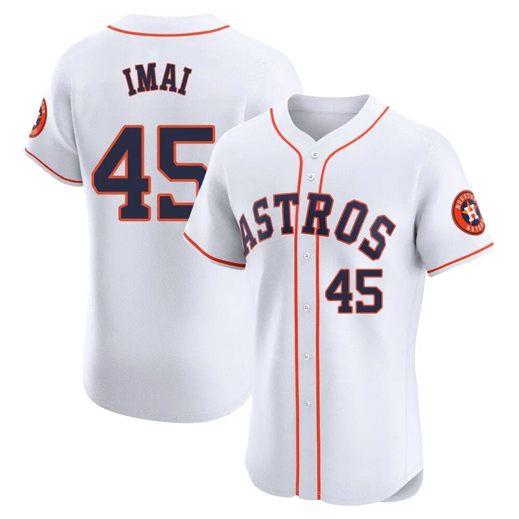 H.Astros #45 Tatsuya Imai Player White Limited Elite Home Hdoa Stitched Jerseys