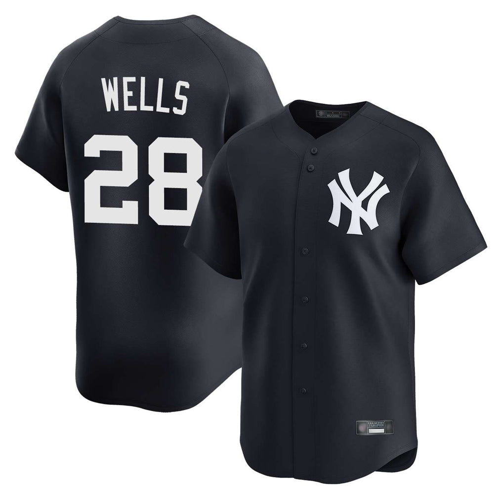 NY.Yankees #28 Austin Wells Player Navy Alternate Limited Home Hdoa Stitched Jerseys