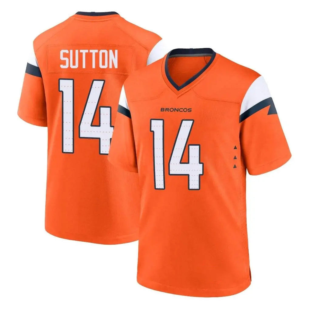 D.Broncos #14 Courtland Sutton Player Orange Home Game Hdoa Stitched Jerseys