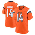 D.Broncos #14 Courtland Sutton Player Orange Home Game Hdoa Stitched Jerseys