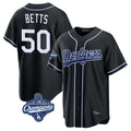 LA.Dodgers #50 Mookie Betts Player Black World Series Meet Carbon Limited Home Hdoa Stitched Jerseys
