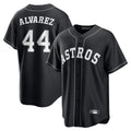 H.Astros #44 Yordan Alvarez Player Black Home Game Hdoa Stitched Jerseys
