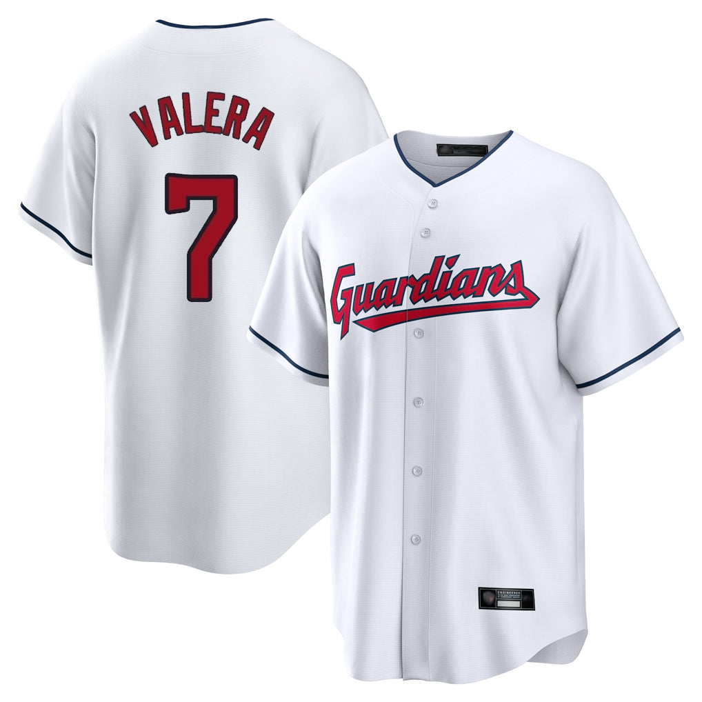 C.Guardians #7 George Valera Player White Home Game Hdoa Stitched Jerseys