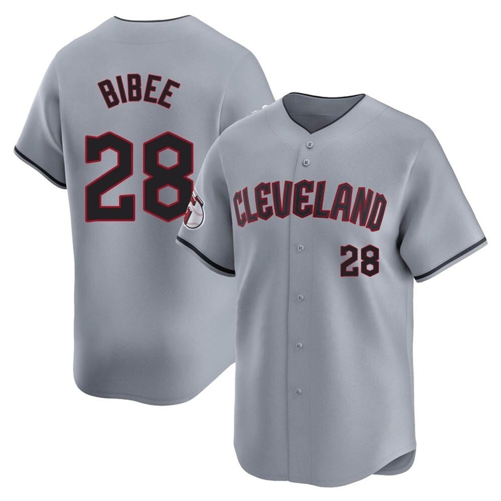 C.Guardians #28 Tanner Bibee Player Gray Road Limited Home Hdoa Stitched Jerseys