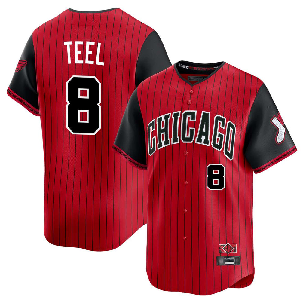 C.White Sox #8 Kyle Teel Player Red City Connect Limited Home Hdoa Stitched Jerseys