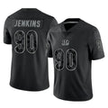 C.Bengals #90 Kris Jenkins Jr Player Black Reflective Limited Game Hdoa Stitched Jerseys